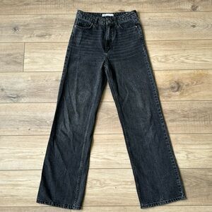 Zara high waist jeans black wash
